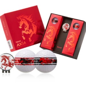 26년 볼빅 붉은 말띠해 골프공 6구 볼마커 세트 로고 인쇄 각인 행사 대용 선물 포장