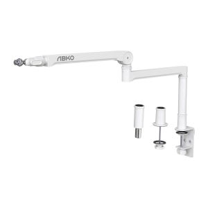 앱코 ALA20 로우 프로파일 책상 탁상용 마이크암 스탠드 화이트