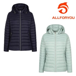 올포유 여성 덕 숏 다운 점퍼 퀼티드 경량 후드 탈부착 보온성 부모님 선물 WQDN9191