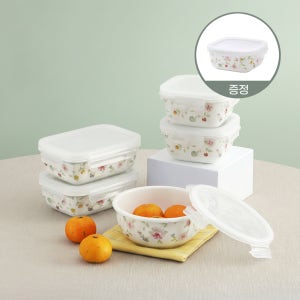 [1개 추가증정]젠 미쉘 밀폐용기 5개세트(총 6개) 반찬보관 혼수그릇