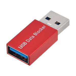 FORT LEE 베이직 USB DATA BLOCKER 주스재킹 해킹 방지 데이터 차단기 레드