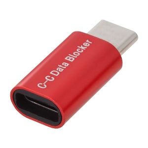 FORT LEE 베이직 USB-C DATA BLOCKER 주스재킹 해킹 방지 데이터 차단기 레드