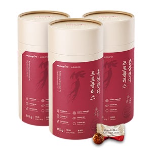 프로폴리스 홍삼캔디 지관형 목에좋은 모과 생각 배 함유 30개입, 3개