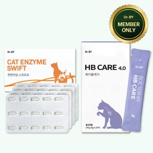 [ONLY 라운지]분해 배출 밸런스케어 캣엔자임 스위프트 7.2g+헤어볼케어 240g