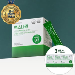 맥스나민(MaxNAMIN) 고용량 비타민 B3 1,000g 니코틴산아미드 60포, 3개