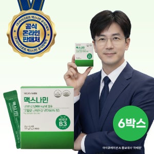 맥스나민(MaxNAMIN) 고용량 비타민 B3 1,000g 니코틴산아미드 60포, 6개