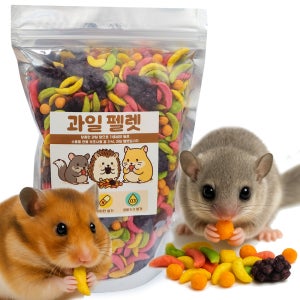 햄스터 피그미다람쥐 먹이 간식 과일펠렛 250g