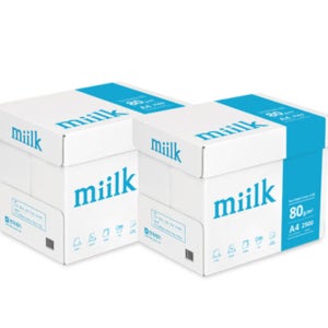 한국제지 밀크 A4 복사용지 80g 2박스 5000매