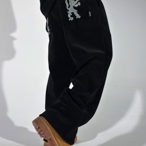 헤비 와플 코듀로이 와이드 스트링 팬츠 2COLOR 빅사이즈 남자큰옷 밴딩바지 도프룸