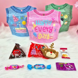 크리스마스 구디백 과자 선물 세트 간식 어린이 간식꾸러미 + 키링or브로치 포함세트(랜덤)