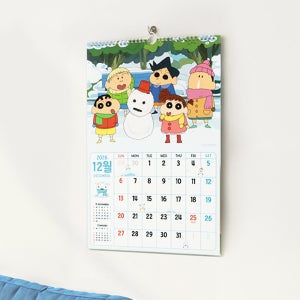 2026년 짱구달력 귀여운 캐릭터 벽걸이달력 짱구는못말려 월캘린더