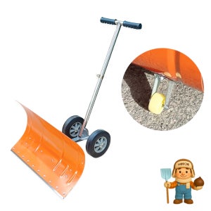 바퀴형 스틸날 넉가래 눈삽 제설장비 보조바퀴