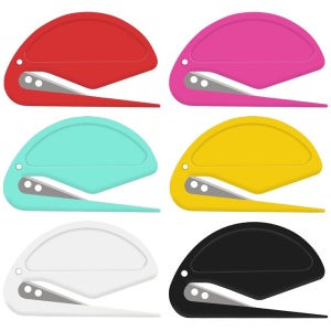 6팩 편지 봉투 개봉기 - 여성 남성 직장인 대학원생 가정 사무실 우편.우편 개봉기 안전