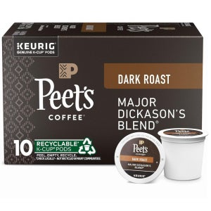 Peet’s Coffee 다크 로스트 큐리그 K-컵 포드 - 메이저 디카슨 블렌드 32개입 428g 미국직구 홈카페 풍미 아침식사