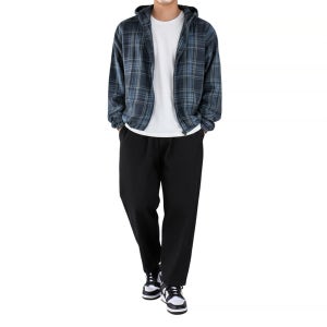 가을옷 타탄 체크 후드 바람막이 자켓