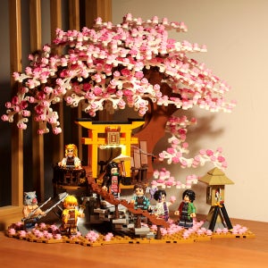 귀멸의칼날 레고피규어 벚꽃배경세트 귀칼피규어 귀살대8인 세트 귀칼굿즈