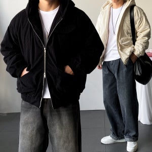 남자숏패딩 남자코듀로이패딩 남성푸퍼