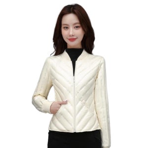 여성 경량 패딩 점퍼 겨울용 보온 덕다운 아우터