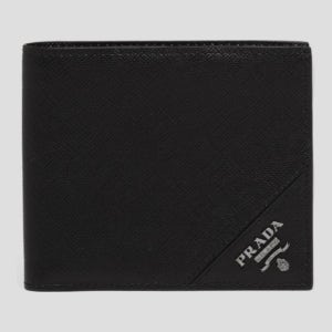 프라다 사피아노 메탈 로고 반지갑 블랙 2MO513 QME F0002