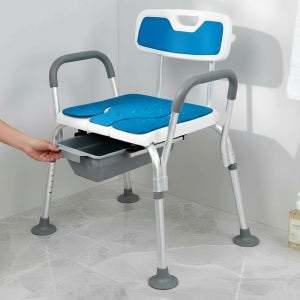 홈스월드 노인목욕의자 변기겸용 환자용 장애인 임산부 샤워 둥벋아 머리감기욕실의자 복지용구