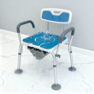홈스월드 3in1 목욕의자 노인 장애인 환자용 샤워 욕실 의자 등받이 복지용구 변기 겸용