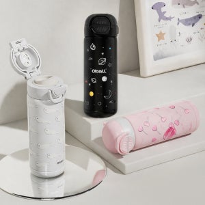 투온 2in1 원터치 스텐316 오볼 텀블러 480ml 초등학생 유치원 어린이집 빨대 물병