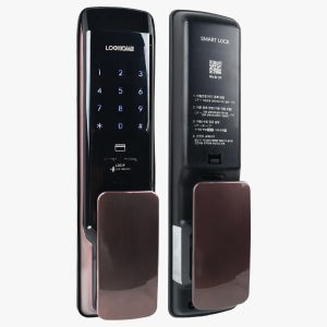 에버넷 L201P 무타공 도어락 번호 카드 디지털 번호키 현관 아파트 푸시풀 터치형 키패드