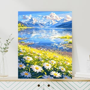 DIY 명화그리기 세트 캔버스페인팅 유화그리기 300x400mm, 데이지 레이크