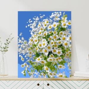 DIY 명화그리기 세트 캔버스페인팅 유화그리기 300x400mm, 블루 데이지