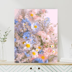 DIY 명화그리기 세트 캔버스페인팅 유화그리기 300x400mm, 파스텔 블라썸