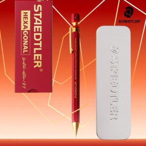 스테들러 헥사고날 샤프 한정판 레드 925 77 고급샤프 버건디