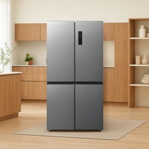 CRK 4도어 양문형 냉장고 508L 실버메탈 MRNF508SPM1