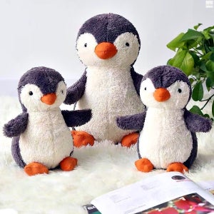 귀여운 펭귄 봉제 애착 인형 수면 장난감 쿠션