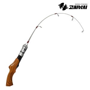 울트라 라이트 우드핸들 얼음 낚시대 미니 초경량 겨울 낚시 아이스 로드