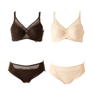 비너스 고급 여성 브라 팬티 세트 데일리 풀컵 여자속옷 선물 D컵E컵[VBR1496A E]