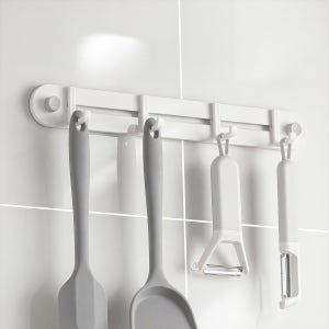 코지티 접착식 후크걸이 4구 벽걸이 주방 모자 걸이 후크 4구