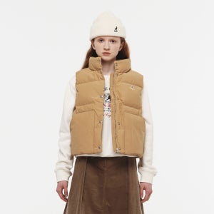 [캉골] 우먼스 스탠드칼라 덕다운 베스트 6144 베이지