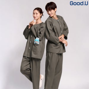 투웨이 지퍼 순면 기능성 케어복 상의 하의 깁스 환자복 병원복 의료복