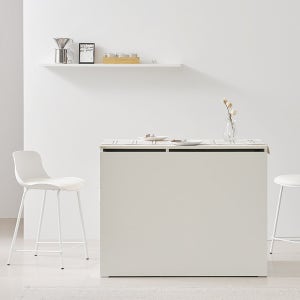 스칸디무드 커스트 아일랜드 식탁 수납장 조리대 홈바 테이블 1000 도어형