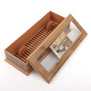 뚜껑 수저통 플라스틱 업소용 수저함 식당 수저 정리함 omg233 대나무 창트임