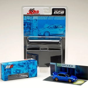 하비재팬 이니셜 D 30주년 스바루 임프레자 블루 1:64 다이캐스트 자동차 미니어처