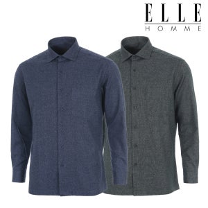 엘르 옴므 TR 기모 솔리드 레귤러핏 긴팔셔츠 11400/11406