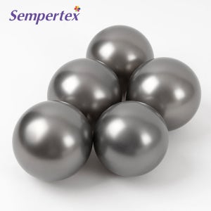 셈퍼텍스 실크 고무풍선 13cm 미드나잇그레이 100입 미니풍선 파티 데코용