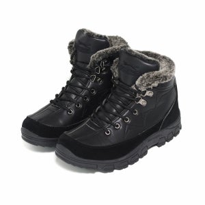 따뜻한 남성 겨울 워커 가죽 방한화 털신발