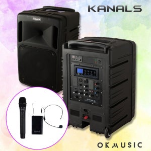 카날스 BK-881N 캐리어형 이동식앰프 스피커 충전식 야외행사 2채널 무선마이크 제공