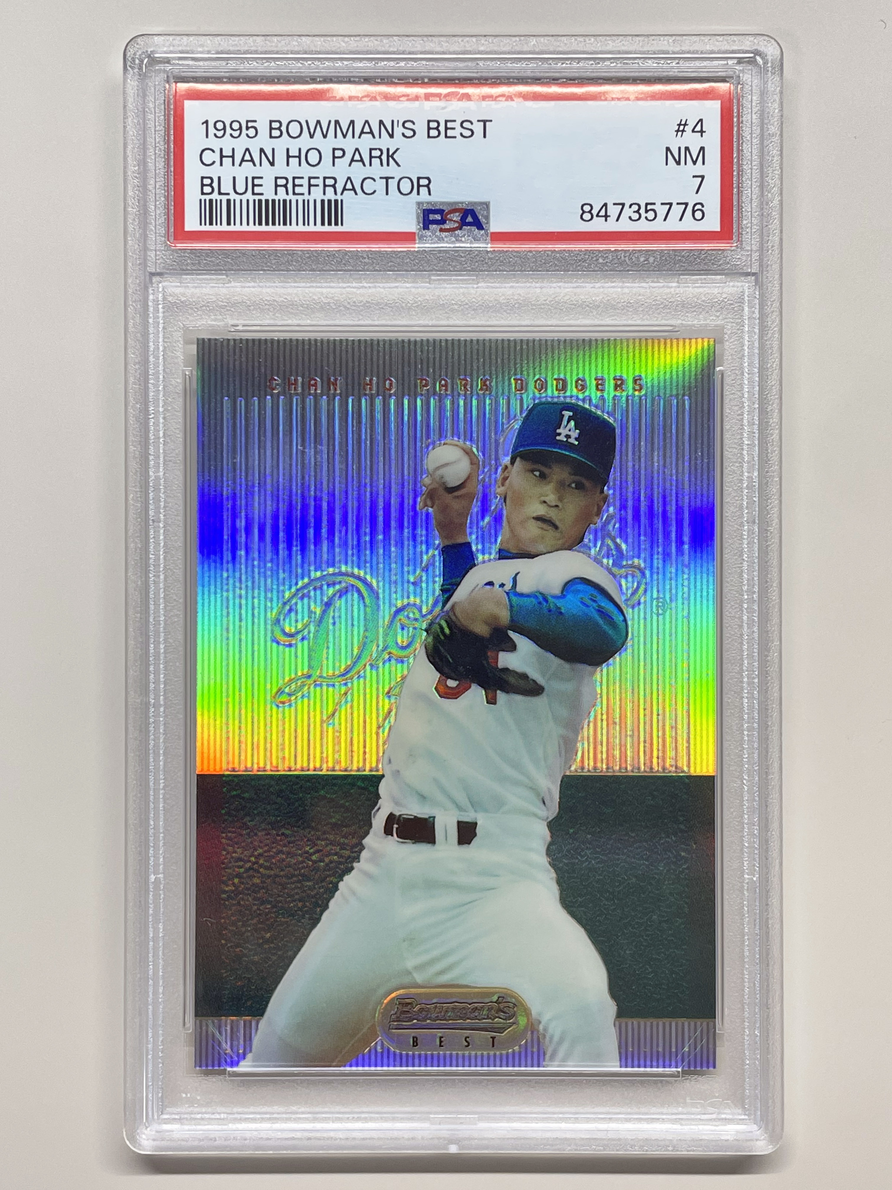 95 Bowman’s Best 4 Blue Ref RC 박찬호 PSA7