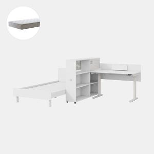 [일룸] 멘디 모션데스크 풀패키지B(1200모션,1400파티션책장,침대)