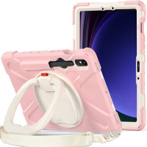 갤럭시탭 S8 갤럭시탭 S7 케이스 범퍼 키즈 스트랩 폴리곤 아머 인디핑크, 탭 S8/S7