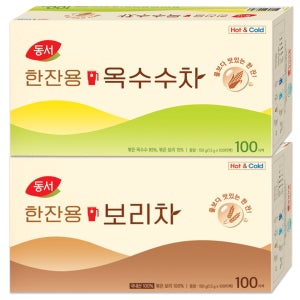 동서 한잔용차 2종 보리차100T+ 옥수수차100T