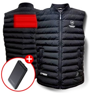 몽크로스 USB충전 발열조끼 겨울 보온 방한 조끼 남여공용 배터리포함